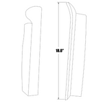 Piper cabin door window molding 60-P23314-06-21B. Premier Aviations 