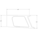 Piper rear window molding left 60-P25417-00-21B. Premier Aviations