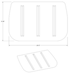 Cessna  206 stationair baggage curtain assembly 34-P1215063-7-21B. Premier Aviations